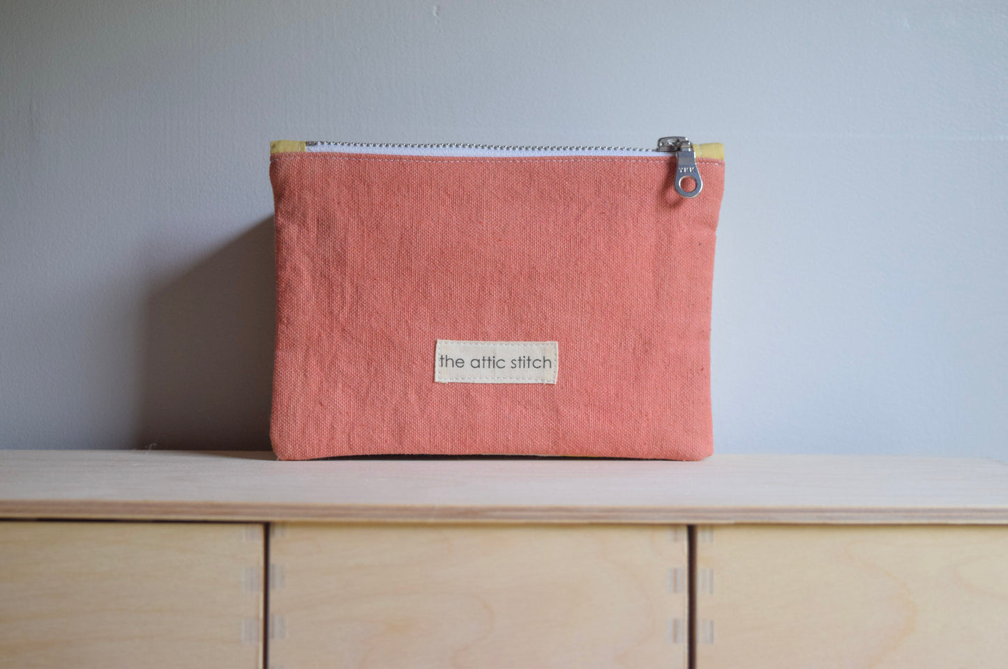 Spring Blossom II | Eco-printed Canvas Zipper Bag, Small