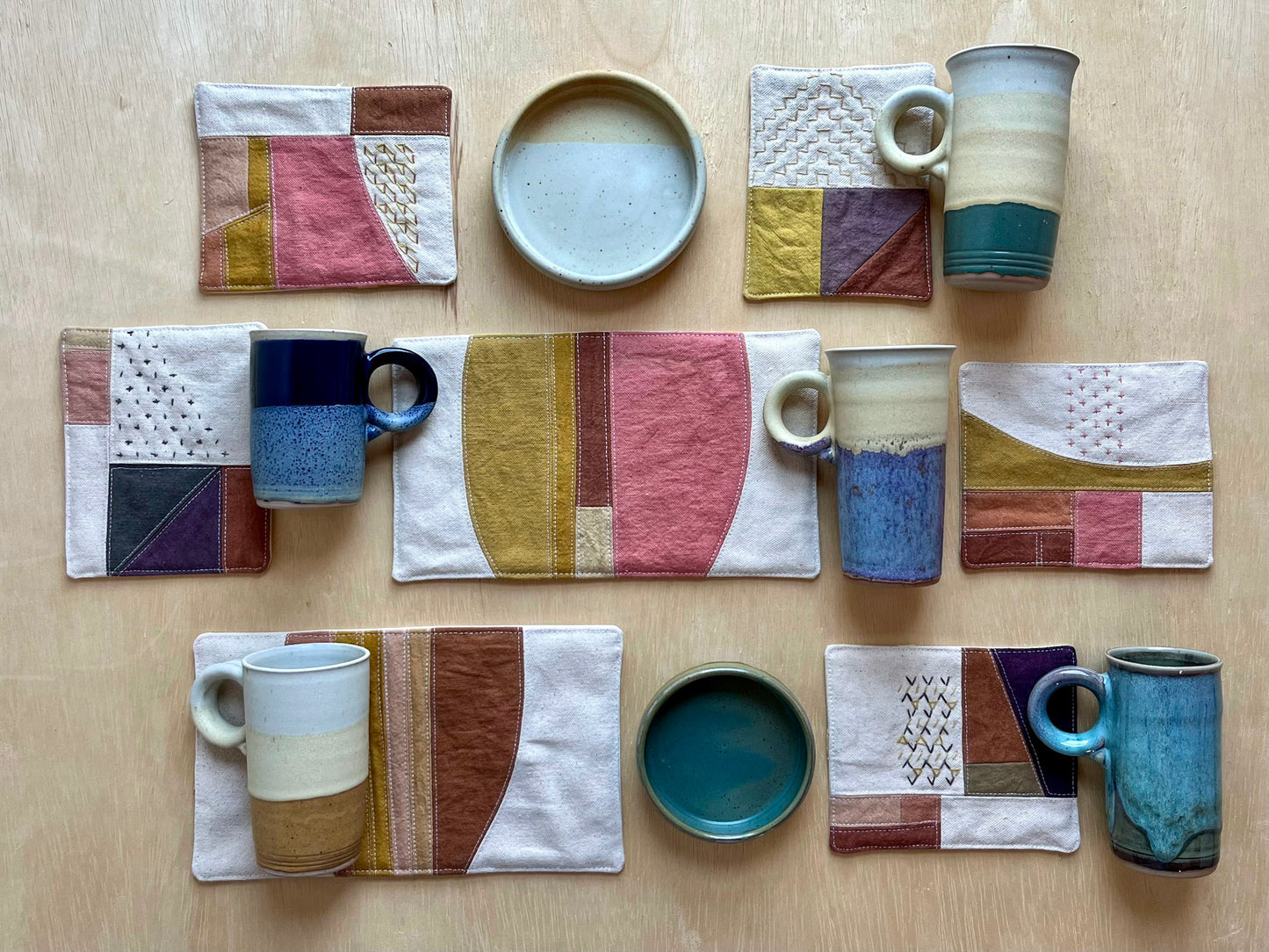 Ceramic Mug & Natural dyed Mat | Dusk