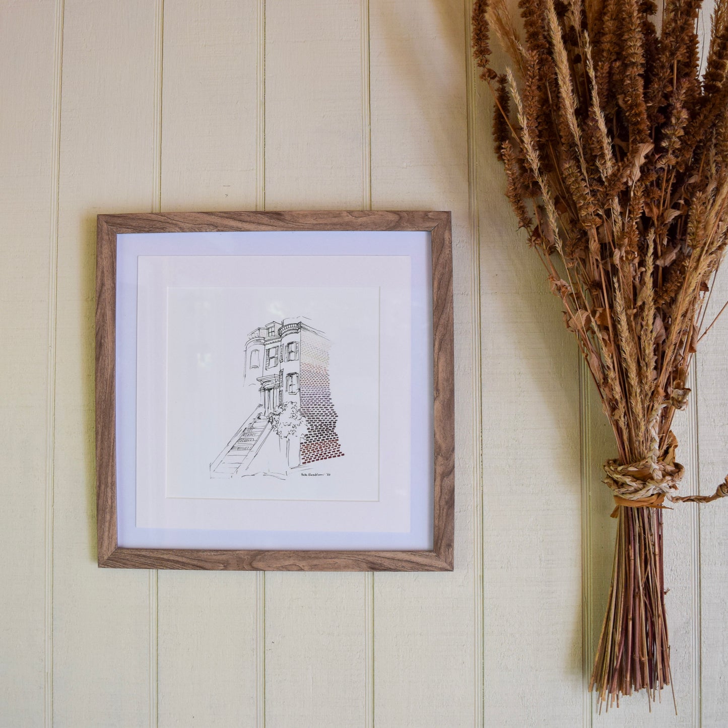 Greater Boston Art Prints, Set of 3, Ink & Natural Pigment Watercolor