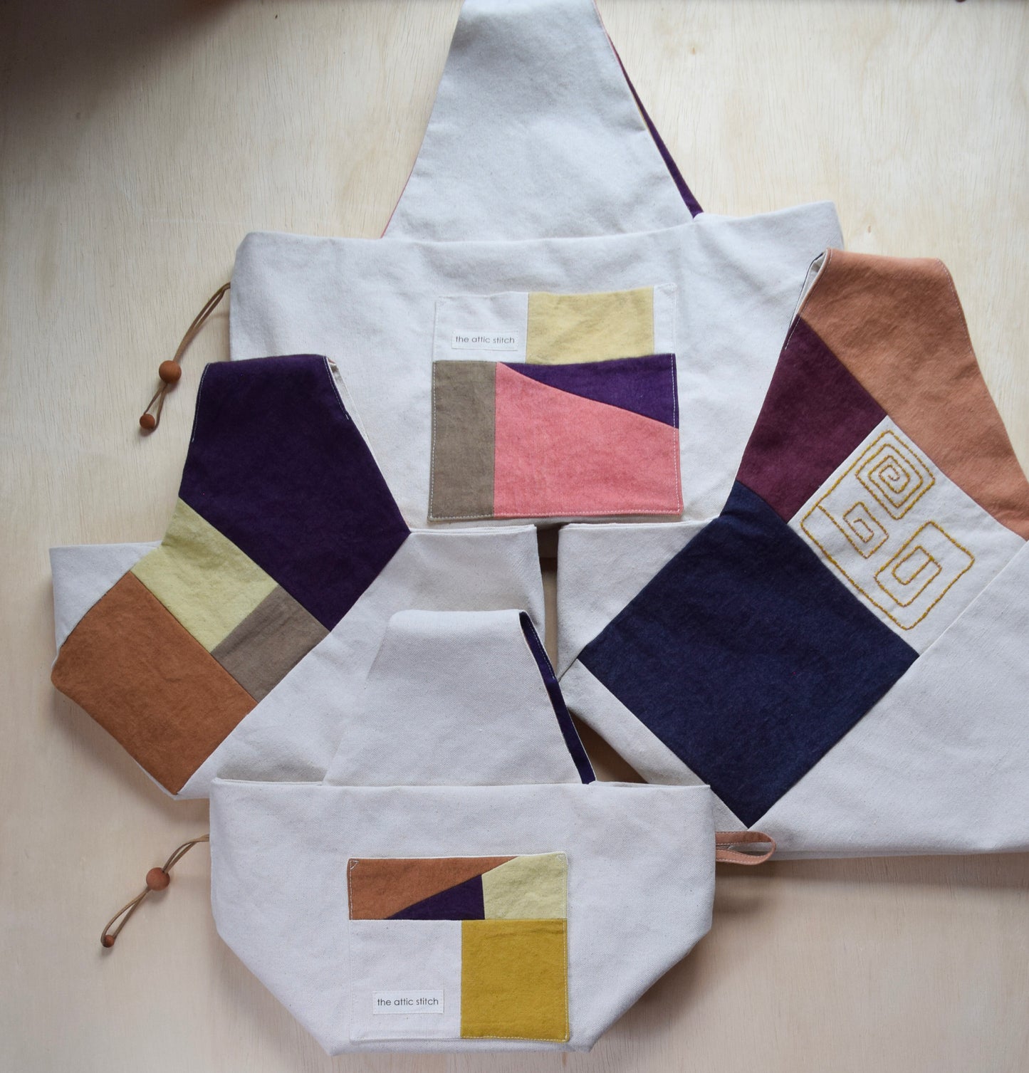 Botanical-dyed Azuma bag large - Winter Dusk
