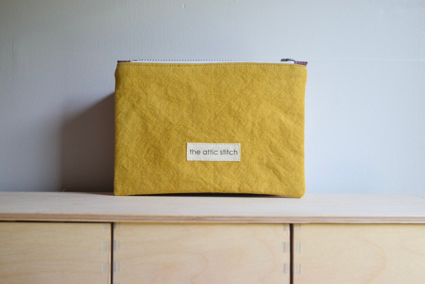 Spring Blossom IV | Eco-printed Canvas Zipper Bag, Small
