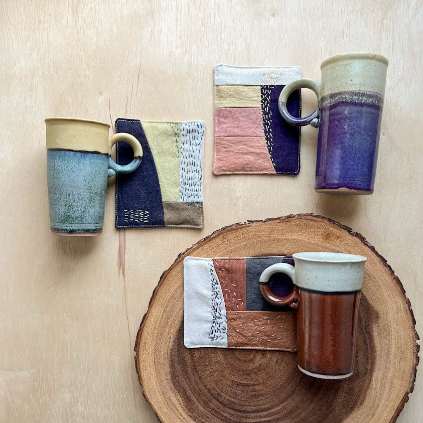 Ceramic Mug & Natural dyed Mat - Dawn II