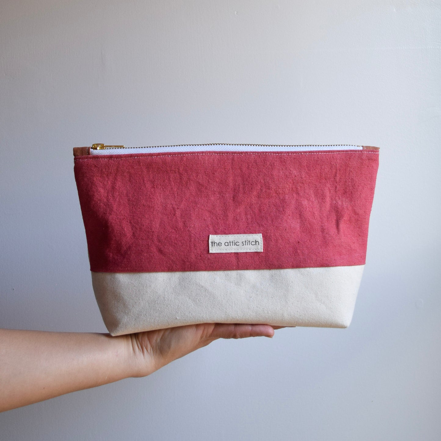 Motif XV | Botanical-dyed patchwork pouch bag | Small