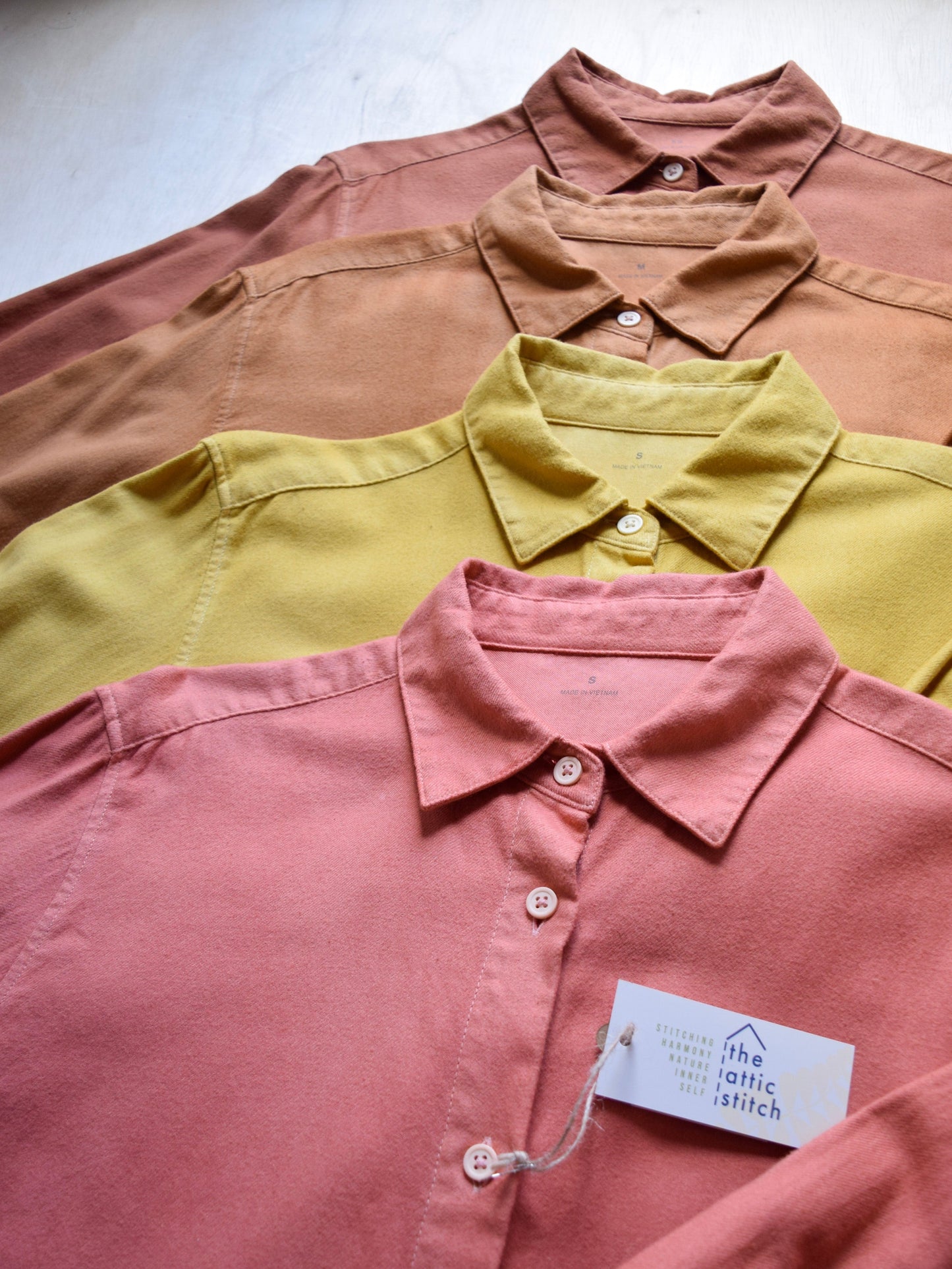 Oak, Natural-dyed Organic Flannel Tunic Shirt